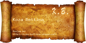 Koza Bettina névjegykártya